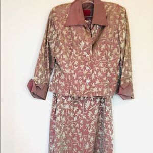 JS Collections Vintage 3-piece Skirt Set Suit Vest